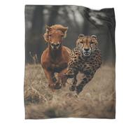 KWPGMDRY Caballo Manta Manta para AdolescenteGuepardo Persa Manta Estampada Manta De Felpa Cómoda Y Suave Y Esponjosa Adecuada para Sofá Cama Sofá 80x90inch(200x230cm)
