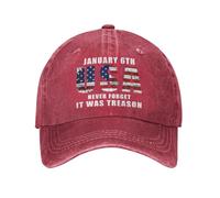 KWQDOZF 6 de enero EE. UU. Nunca Olvides Que fue traición Gorras para Hombres 6 de enero Gorra de béisbol para Hombre Nunca Olvides