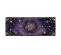 KWQDOZF Alfombrilla de ratón para Juegos Purple Star Moon, Base de Goma Antideslizante XL con Bordes cosidos, Impermeable y Lavable, para Escritorio, hogar, Oficina, Juegos, 80 x 30 cm