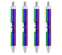 KWQDOZF Bolígrafos de punta fina con la bandera del orgullo de Two-Spirit (0,5 mm), retráctiles, de escritura suave, de gel de tinta negra, 4 unidades