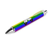 KWQDOZF Bolígrafos de punta fina con la bandera del orgullo de Two-Spirit (0,5 mm), retráctiles, de escritura suave, de gel de tinta negra, 1 unidad