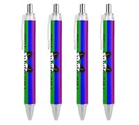 KWQDOZF Bolígrafos de punta fina con la bandera del orgullo de Two-Spirit (0,5 mm), retráctiles, de escritura suave, de gel de tinta negra, 4 unidades