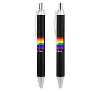 KWQDOZF Bolígrafos de punta fina con la bandera del orgullo Two-Spirit (0,5 mm), retráctiles, de escritura suave, de gel de tinta negra, 2 unidades