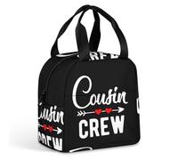 KWQDOZF Bolsa de almuerzo aislante Enamórate de Cousin Crew para mujer y hombre, ideal para el trabajo, picnic y viajes.