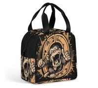 KWQDOZF Bolsa de almuerzo con diseño de mono chimpancé y simios Kung Fu para mujeres y hombres, ideal para el trabajo, picnic y viajes.