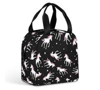 KWQDOZF Bolsa de almuerzo con diseño de unicornio Pegasus para mujer y hombre, con aislamiento, ideal para el trabajo, picnic y viajes.