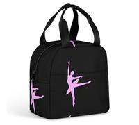 KWQDOZF Bolsa térmica para lonchera con diseño de ballet bailando, ideal para el trabajo, picnic y viajes.