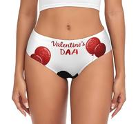 KWQDOZF Braguitas de Mujer con Estampado de Amor para el Día de San Valentín, Suaves, Transpirables y de Cobertura Total, cómodas, de Tallas Grandes.