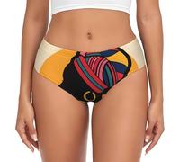 KWQDOZF Braguitas de Mujer con Estampado del Mes de la Historia Negra, Suaves, Transpirables y de Cobertura Total, cómodas, de Tallas Grandes.