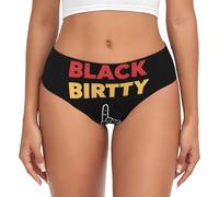 KWQDOZF Braguitas de Mujer con Estampado del Mes de la Historia Negra, Suaves, Transpirables y de Cobertura Total, cómodas, de Tallas Grandes.