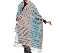 KWQDOZF Bufanda religiosa de sanación y oración, con mensajes inspiradores de las Escrituras, estilo pashmina. Chales, vestidos y bufandas nupciales.