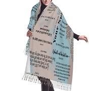 KWQDOZF Bufanda religiosa de sanación y oración, con mensajes inspiradores de las Escrituras, estilo pashmina. Chales, vestidos y bufandas nupciales.