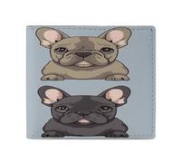 KWQDOZF Bulldog Francese, portafogli Bifold da uomo, portafogli con tasca frontale per uomo