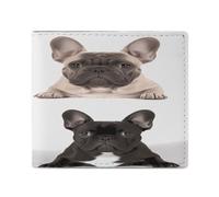 KWQDOZF Bulldog Francese, portafogli Bifold da uomo, portafogli con tasca frontale per uomo