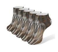 KWQDOZF Calcetines de lobo gris salvaje para hombre y mujer, cómodos, transpirables, con estampado de tobillo, divertidos, con lengüeta acolchada, 5 pares