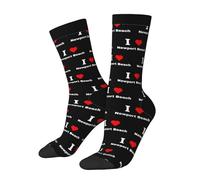 KWQDOZF Calcetines deportivos informales para hombre y mujer, con la frase I Love Newport Beach, para correr.