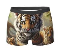 KWQDOZF Calzoncillos bóxer con Estampado de Cachorros de Tigre de la Jungla para Hombre, Transpirables, cómodos y elásticos.