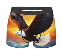 KWQDOZF Calzoncillos bóxer para Hombre con Estampado de águila Calva Texturizada, elásticos y absorbentes de Humedad.