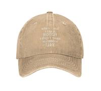 KWQDOZF Cuando Dije Que me Gusta rudo, no me refería a Toda mi Vida. Gorra de béisbol de algodón Lavado, Gorras de papá Ajustables de