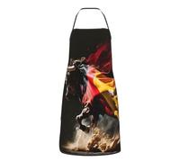 KWQDOZF Delantal de cocina con bolsillo para chef, impermeable, con diseño de la bandera de España y arte abstracto, para hombres y mujeres
