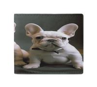 KWQDOZF di cuccioli di Bulldog Francese, portafogli Bifold da uomo, portafogli con tasca frontale per uomo