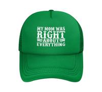 KWQDOZF ¡Dios mío, mi mamá tenía razón en Todo! Gorra de béisbol Negra de Malla