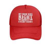 KWQDOZF ¡Dios mío, mi mamá tenía razón en Todo! Gorra de béisbol Negra de Malla