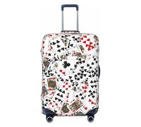 KWQDOZF Funda de Equipaje con diseño de Cartas de póker, Lavable, de Alta Elasticidad, para Maletas de Viaje, Talla Extra Grande.