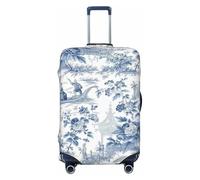 KWQDOZF Funda de Equipaje con diseño de Paisaje Chinoiserie Azul de Estilo japonés, Lavable, de Fibras elásticas, para Maletas Extra Grandes.