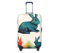 KWQDOZF Funda de Equipaje de Viaje Rainbow Rabbit, elástica, antiarañazos, Impermeable, Compatible con Maletas Medianas de 18 a 32 Pulgadas.