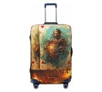 KWQDOZF Funda elástica para Equipaje de Viaje con diseño de Cartas de póquer, Pintura de Arte Abstracto, Estilo Retro, Funda Protectora para Maleta de baúl de 19'' a 32''