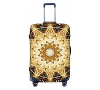 KWQDOZF Funda elástica para Equipaje de Viaje con diseño de círculos mágicos, Color Negro psicodélico, para Maletas de baúl de 19'' a 32''
