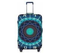 KWQDOZF Funda elástica para Equipaje de Viaje con diseño de Pentagrama mágico, Signo del zodíaco, Color Verde, para Maleta de baúl de 19'' a 32''