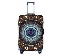 KWQDOZF Funda elástica para Equipaje de Viaje con diseño de Signo del zodíaco de círculo mágico Oscuro, Color Negro, para Maleta de baúl de 19'' a 32''