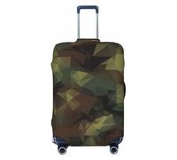 KWQDOZF Funda elástica para Equipaje de Viaje con diseño geométrico Abstracto de Camuflaje, Funda Protectora para Maleta de baúl de 19'' a 32''