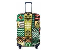 KWQDOZF Funda elástica para Equipaje de Viaje, diseño de Collage geométrico Tribal Nativo, Estilo Vintage, para Maleta de Viaje, Funda Protectora para baúl de 19'' a 32''