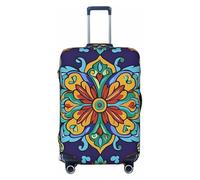 KWQDOZF Funda Protectora para Maleta de Viaje con diseño de Flores de Mandala, Estilo Hippie Bohemio exótico, Apta para Maletas de 18