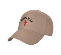 KWQDOZF Gorra Cristiana Juan 3:16 Porque de Tal Manera amó Dios al Mundo Escritura Jesús 2024 Cristo Cruz Gorra de béisbol