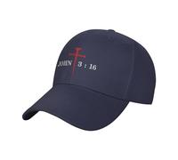 KWQDOZF Gorra Cristiana Juan 3:16 Porque de Tal Manera amó Dios al Mundo Escritura Jesús 2024 Cristo Cruz Gorra de béisbol