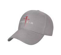KWQDOZF Gorra Cristiana Juan 3:16 Porque de Tal Manera amó Dios al Mundo Escritura Jesús 2024 Cristo Cruz Gorra de béisbol