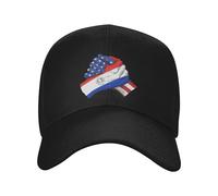 KWQDOZF Gorra de béisbol Ajustable con la Bandera de la Amistad Entre Estados Unidos y Paraguay, Estilo papá para Mujeres y Hombres