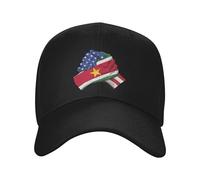 KWQDOZF Gorra de béisbol Ajustable con la Bandera de la Amistad Entre Estados Unidos y Surinam, Estilo papá para Mujeres y Hombres.