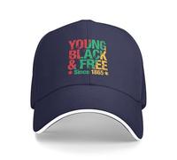 KWQDOZF Gorra de béisbol clásica Ajustable para Hombre y Mujer con la Bandera de Juneteenth Black History Free-ish Since