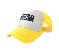 KWQDOZF Gorra de béisbol clásica de Malla Estilo Camionero con la Frase Mi Amigo es una Puta, Color Negro