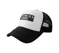 KWQDOZF Gorra de béisbol clásica de Malla Estilo Camionero con la Frase Mi Amigo es una Puta, Color Negro