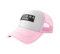 KWQDOZF Gorra de béisbol clásica de Malla Estilo Camionero con la Frase Mi Amigo es una Puta, Color Negro