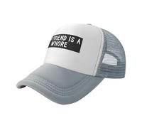 KWQDOZF Gorra de béisbol clásica de Malla Estilo Camionero con la Frase Mi Amigo es una Puta, Color Negro