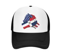 KWQDOZF Gorra de béisbol con la Bandera de la Amistad Entre Estados Unidos y la República Dominicana para Mujeres y Hombres.