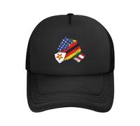KWQDOZF Gorra de béisbol de Malla con la Bandera de la Amistad Entre Estados Unidos y Zimbabue para Mujeres y Hombres.