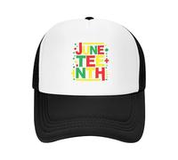 KWQDOZF Gorra de béisbol Juneteenth Black History Freedom para Hombre y Mujer con Parte Trasera de Malla